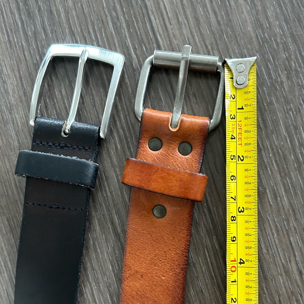 H&M Men’s Brown and Black Leather Belts